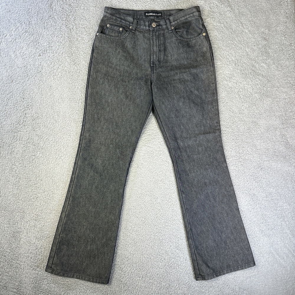 Express Gray Flare & Wide Leg Jeans Size 9/10